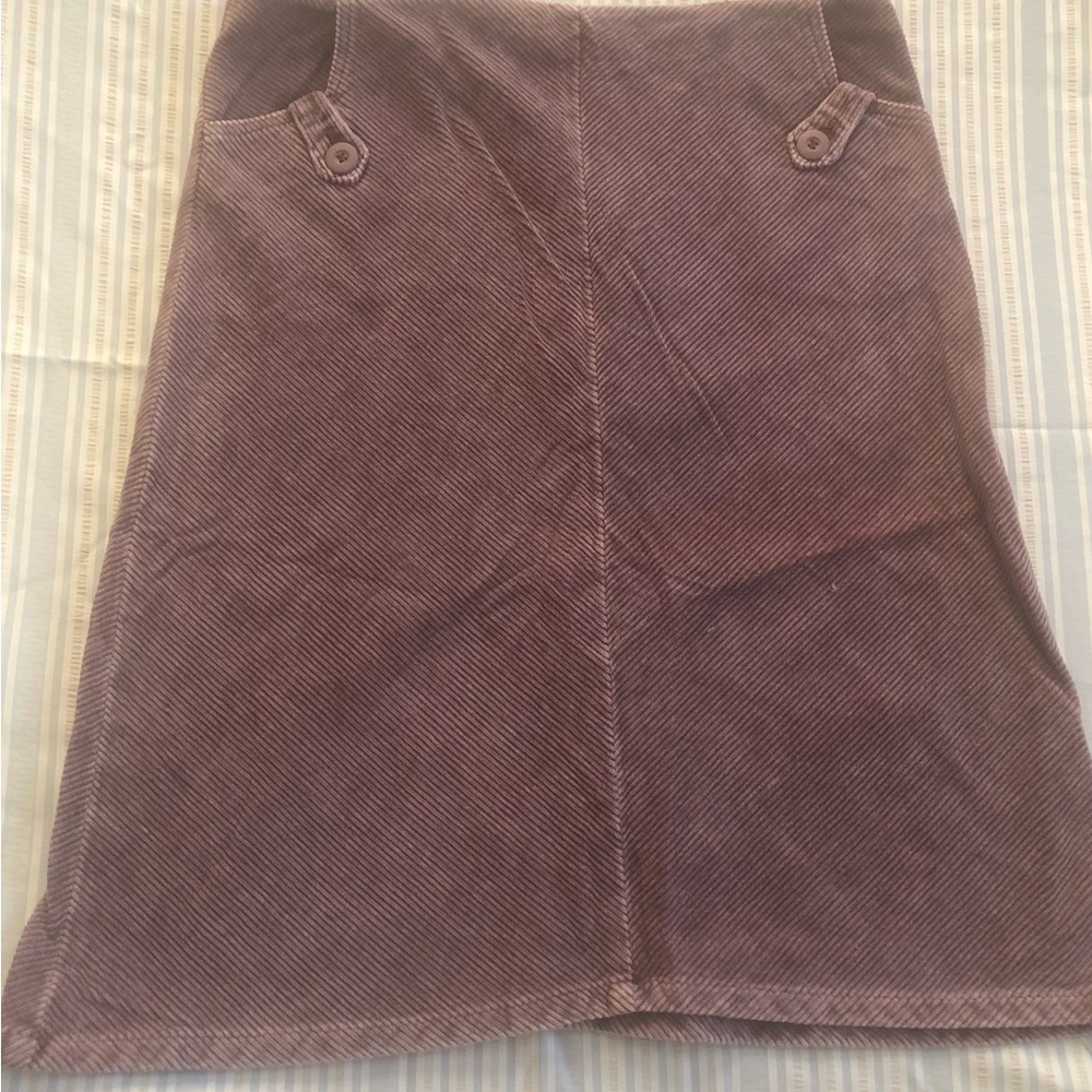 Thick Corduroy Skirt, Distressed Mauve Size 12